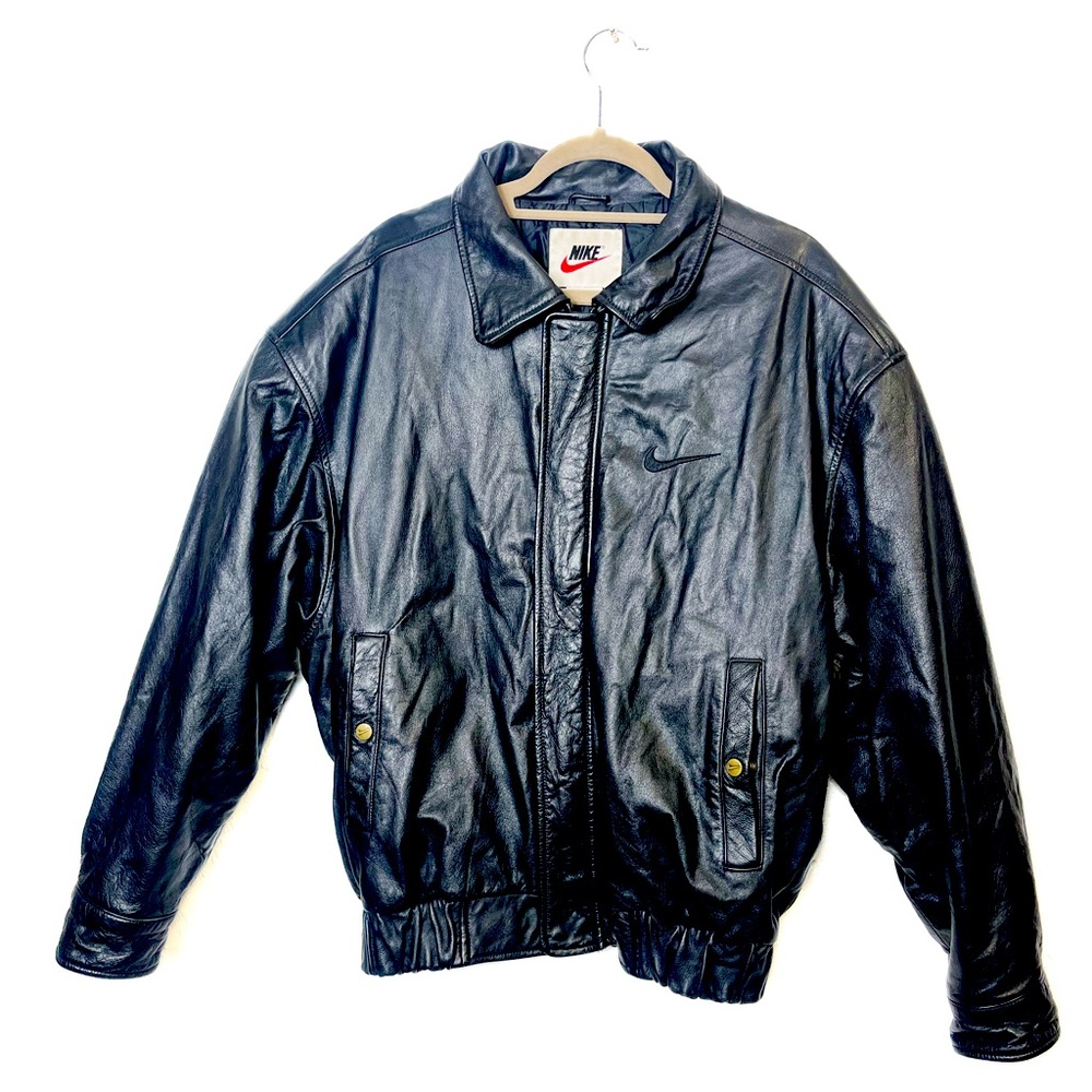 Vintage Nike leather bomber jacket SIZE L